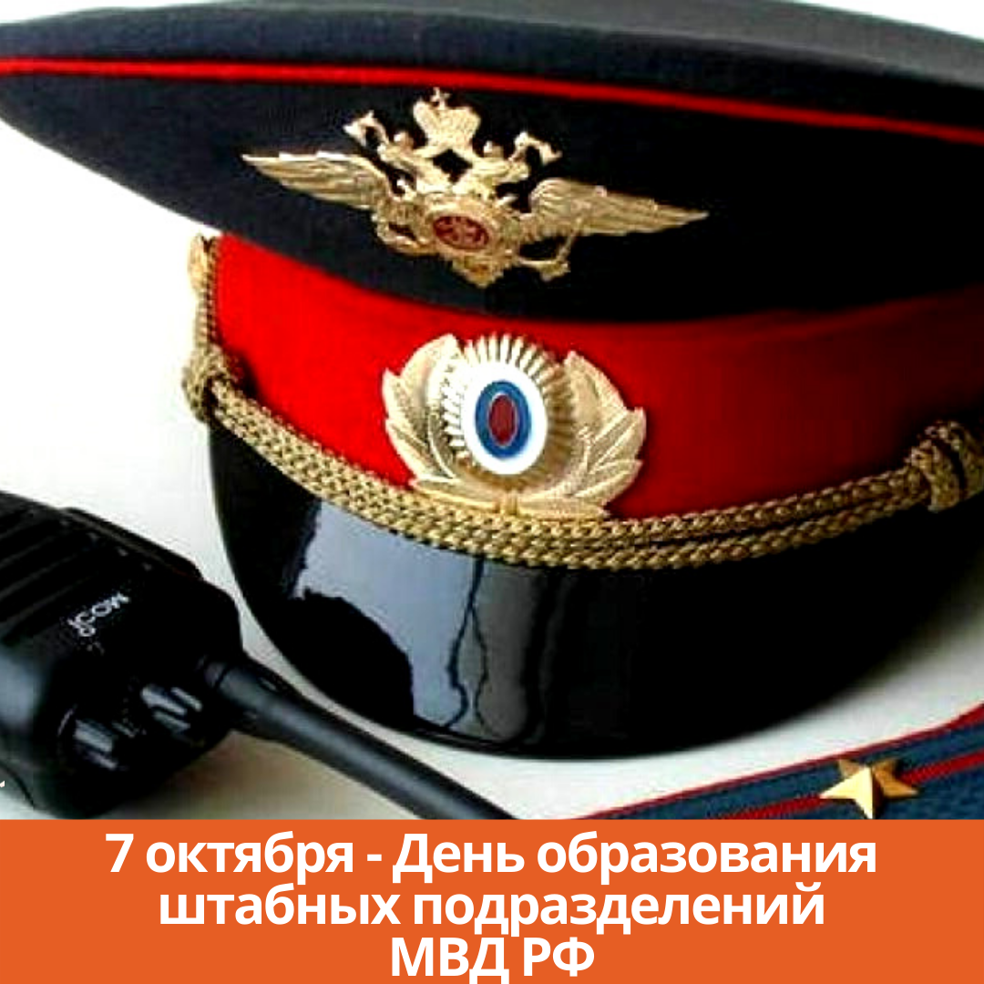 7 октября — День образования штабных подразделений МВД РФ