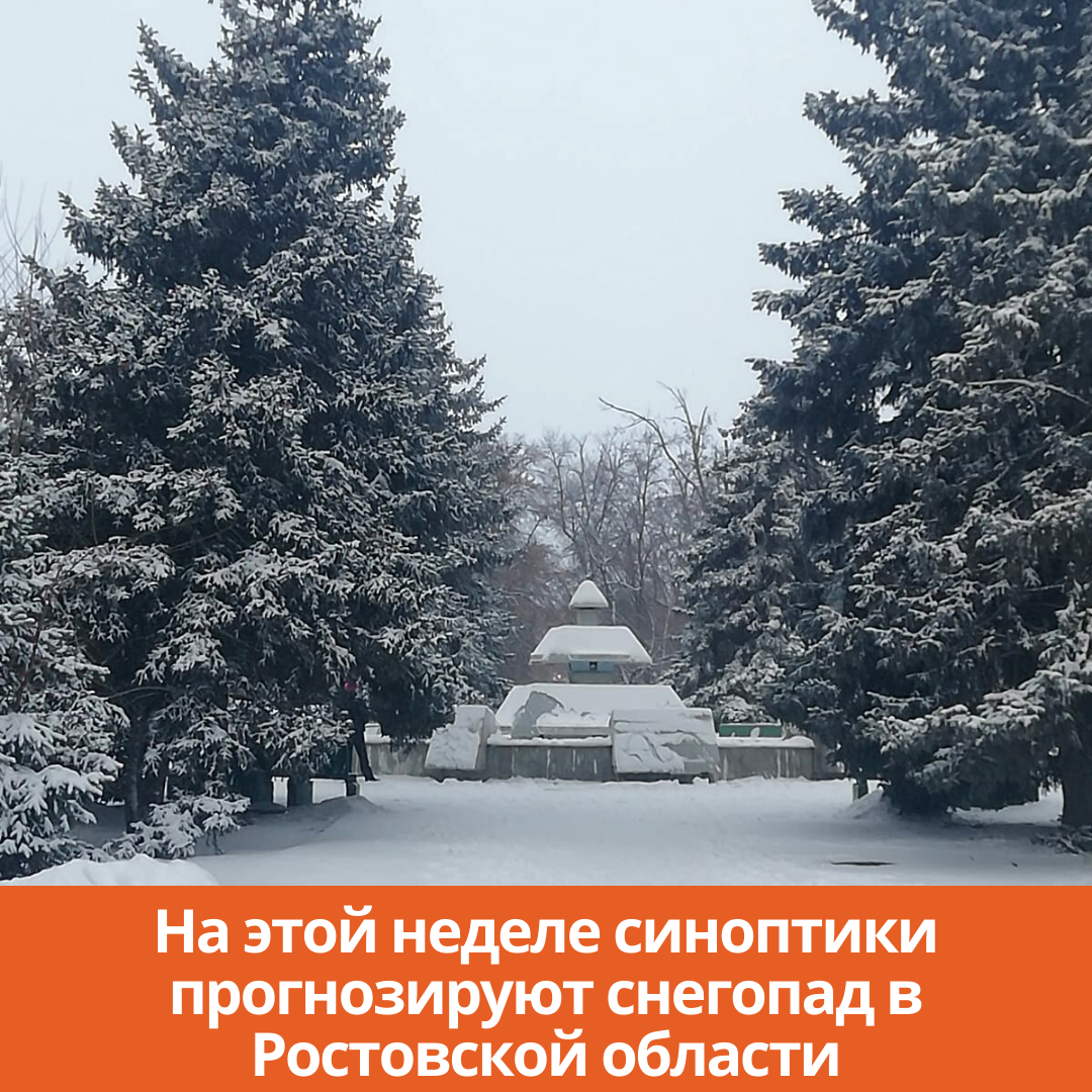 На этой неделе синоптики прогнозируют снегопад в Ростовской области