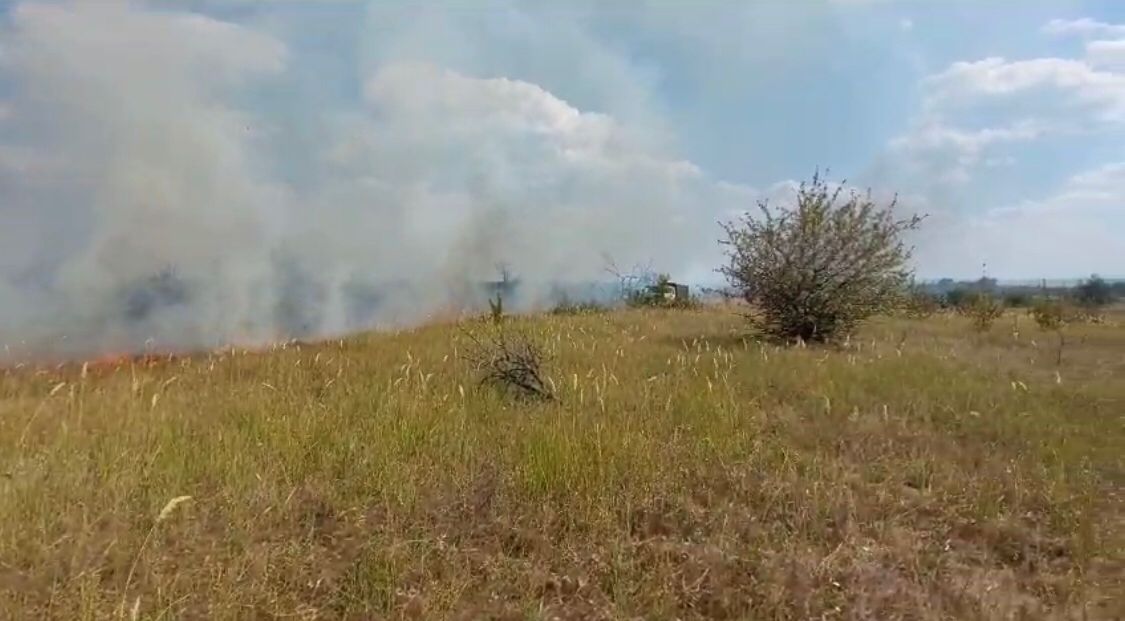 Возле хутора Диченского Каменского района был пожар
